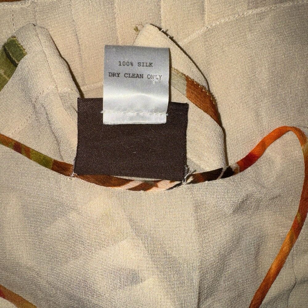 Sachin‎ Babi For Ankasa 100% Silk Cream Pleated Blouse Button Size M - Picture 6 of 7